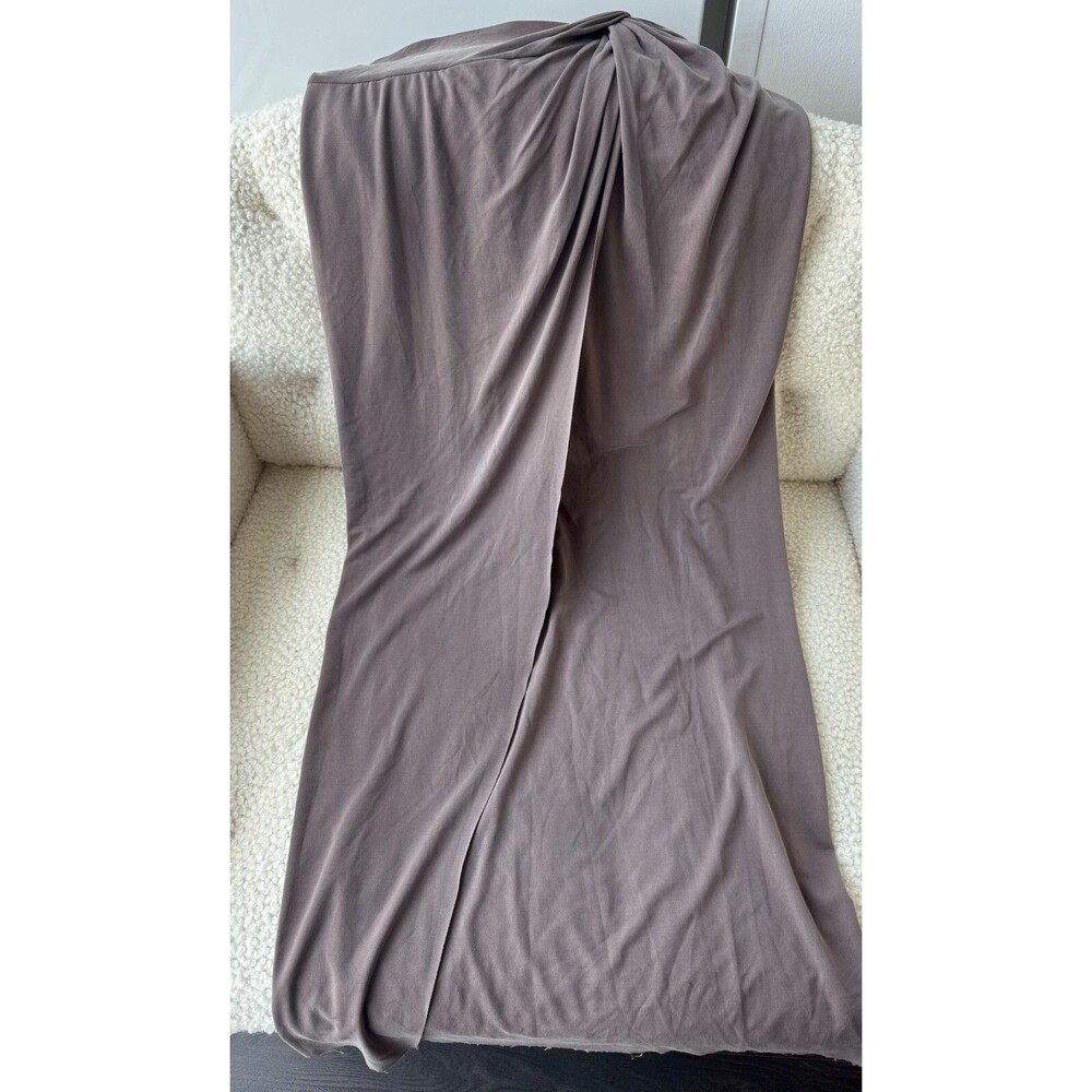 Cynthia Rowley Tan Mid Rise Knotted Maxi Skirt With Slit Size Medium
